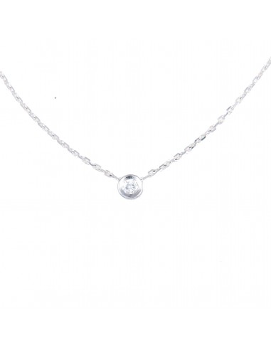 COLLIER OR BLANC & DIAMANT la livraison gratuite