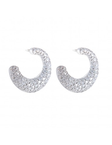 BOUCLES D'OREILLES "LUNA" OR & DIAMANTS de France