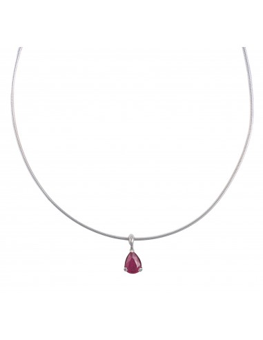 COLLIER PENDENTIF OR & RUBIS pas chere