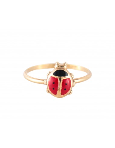 BAGUE "COCCINELLE" OR Par le système avancé 