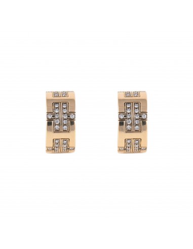 BOUCLES D'OREILLES "HERMES" OR & DIAMANTS l'achat 