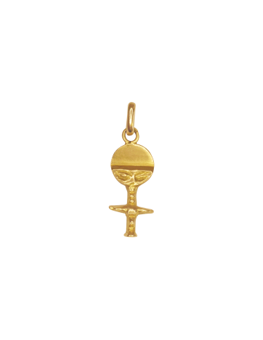 Pendentif or jaune figurine ethnique du meilleur 