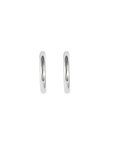 BOUCLES D'OREILLES CRÉOLES OR BLANC prix pour 