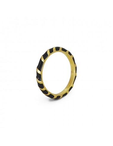 Bague Anneau Aimée en Vermeil et Laque Noire de la marque