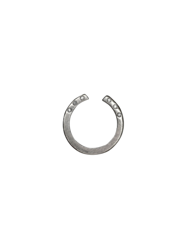 Bague or gris fer à cheval avec 14 diamants pour bénéficier 