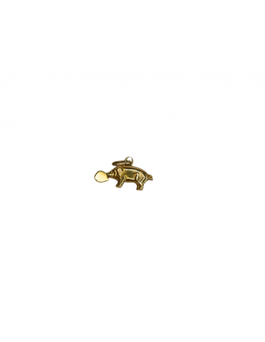 Pendentif porte bonheur or 18K en forme de cochon livraison gratuite