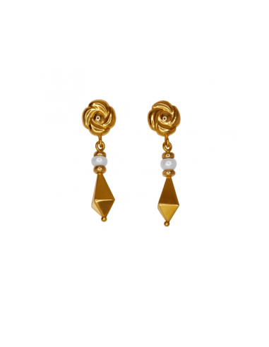 Boucles d'oreille or jaune 750, 3 motifs, créateur italien Bipiemme la livraison gratuite