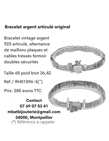 Bracelet argent articulé original l'achat 