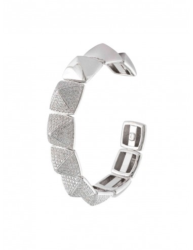 BRACELET "PYRAMIDE" OR BLANC & DIAMANTS la livraison gratuite