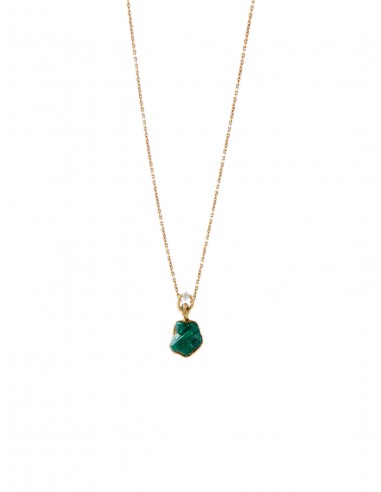 COLLIER "DANSEUSE" OR & DIOPTASE Amélioration de cerveau avec