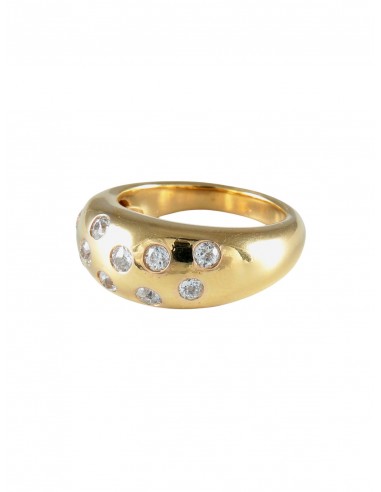 BAGUE JONC OR & DIAMANTS en stock