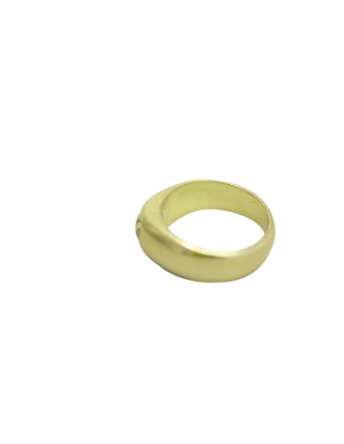 Bague jonc or jaune 750 incrustée d'un diamant Jusqu'à 80% De Réduction