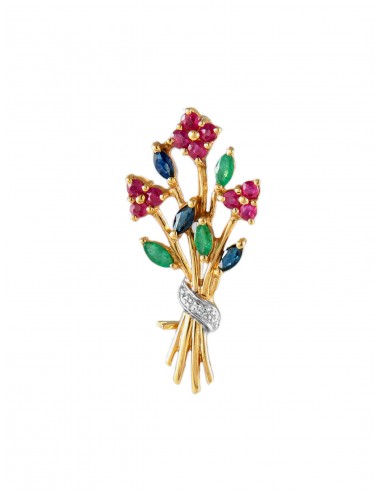 BROCHE "BOUQUET" OR & PIERRES commande en ligne