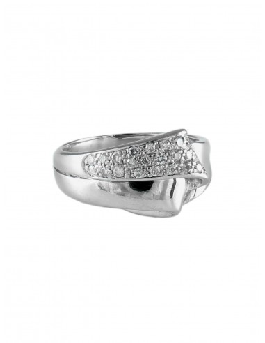 BAGUE "RUBAN" OR & DIAMANTS basket pas cher