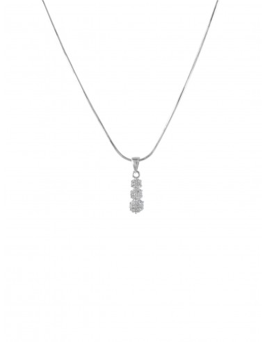 COLLIER "FLEUR" OR BLANC & DIAMANTS soldes