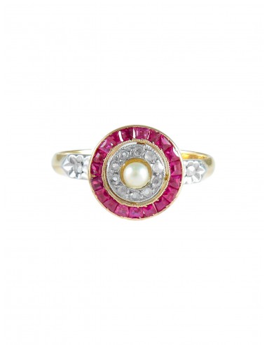 BAGUE ART DECO OR, DIAMANTS & RUBIS vous aussi creer 