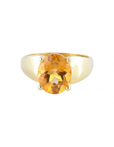 BAGUE "MOON" OR & CITRINE le des métaux précieux