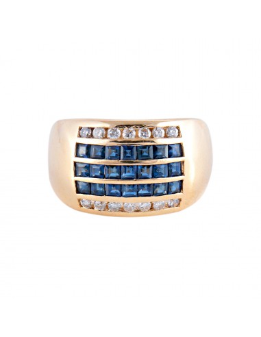 BAGUE JONC DIAMANTS & SAPHIRS acheter en ligne