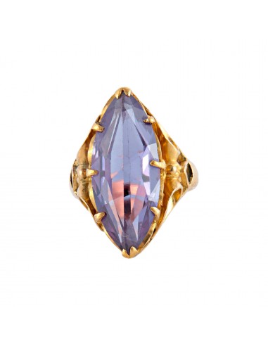 BAGUE MARQUISE "FANTASY" OR & AMETHYSTE en stock